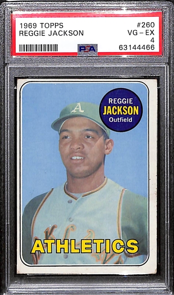 1969 Topps Reggie Jackson Rookie #280 Graded PSA 4