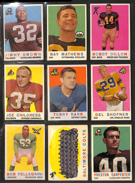  1959 Topps Football Complete Set of 176 Cards