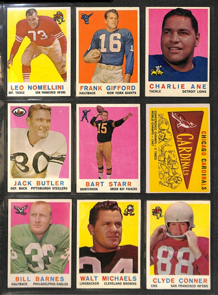  1959 Topps Football Complete Set of 176 Cards