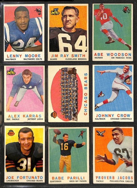  1959 Topps Football Complete Set of 176 Cards