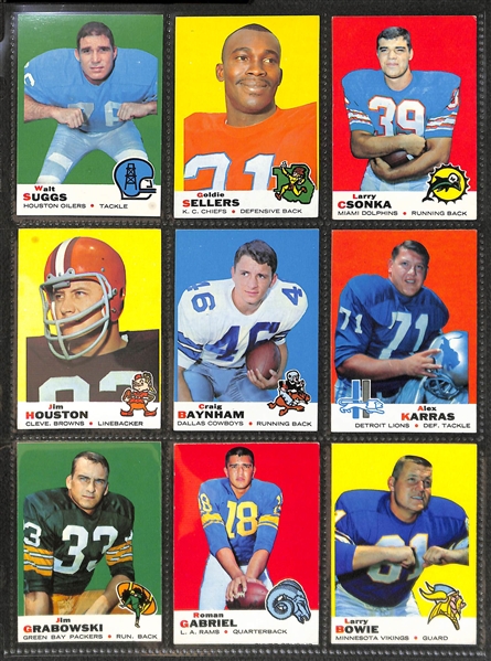 1969 Topps Football Complete Set of 263 Cards