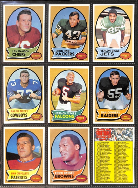 1970 Topps Football Complete Set of 263 Cards