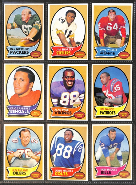 1970 Topps Football Complete Set of 263 Cards