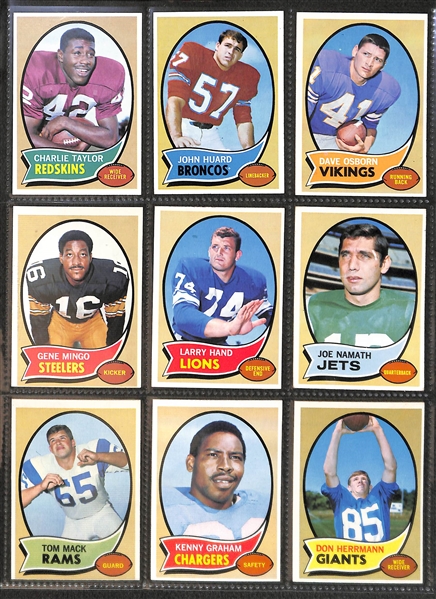 1970 Topps Football Complete Set of 263 Cards