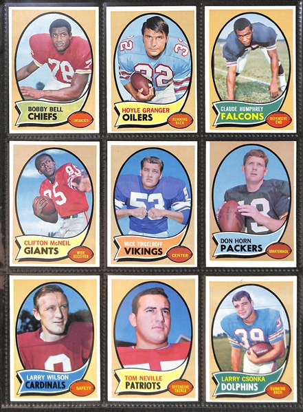 1970 Topps Football Complete Set of 263 Cards