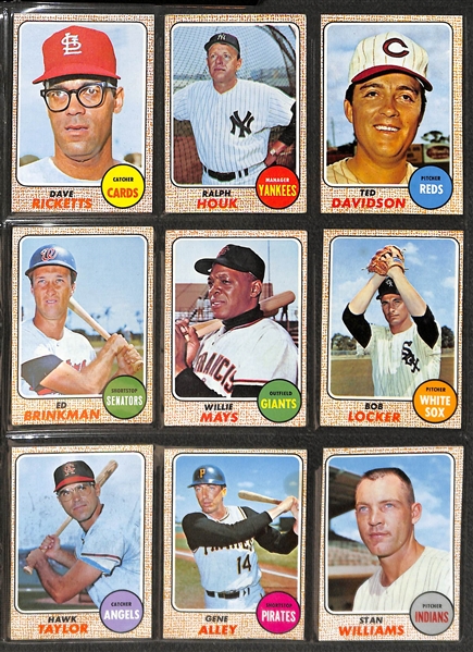  1968 Topps Baseball Complete Set of 598 Cards w. Nolan Ryan Rookie Card