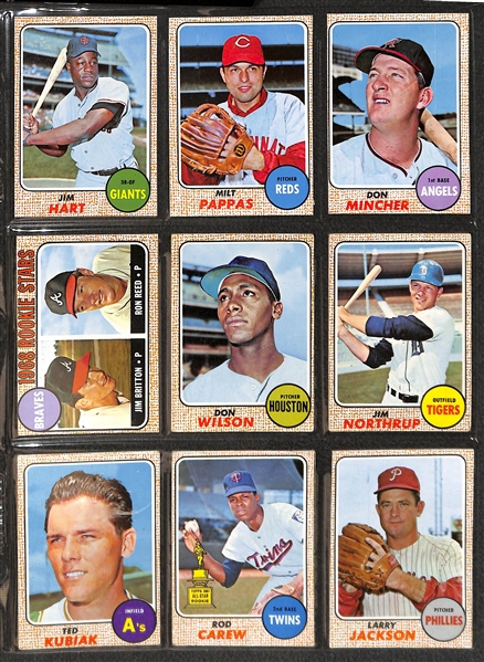  1968 Topps Baseball Complete Set of 598 Cards w. Nolan Ryan Rookie Card
