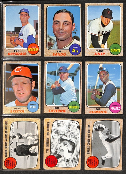  1968 Topps Baseball Complete Set of 598 Cards w. Nolan Ryan Rookie Card