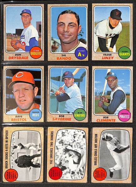  1968 Topps Baseball Complete Set of 598 Cards w. Nolan Ryan Rookie Card