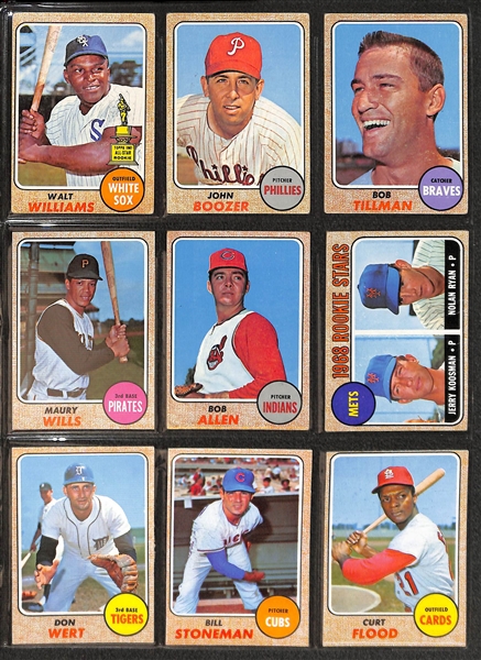  1968 Topps Baseball Complete Set of 598 Cards w. Nolan Ryan Rookie Card