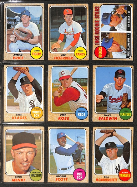 1968 Topps Baseball Complete Set of 598 Cards w. Nolan Ryan Rookie Card