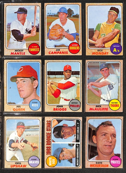  1968 Topps Baseball Complete Set of 598 Cards w. Nolan Ryan Rookie Card