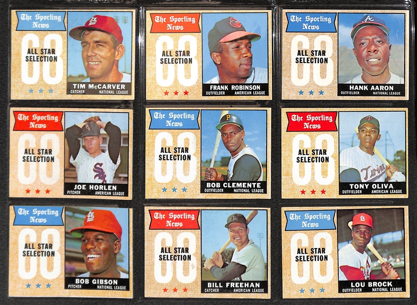  1968 Topps Baseball Complete Set of 598 Cards w. Nolan Ryan Rookie Card