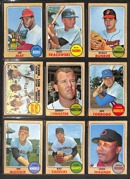  1968 Topps Baseball Complete Set of 598 Cards w. Nolan Ryan Rookie Card