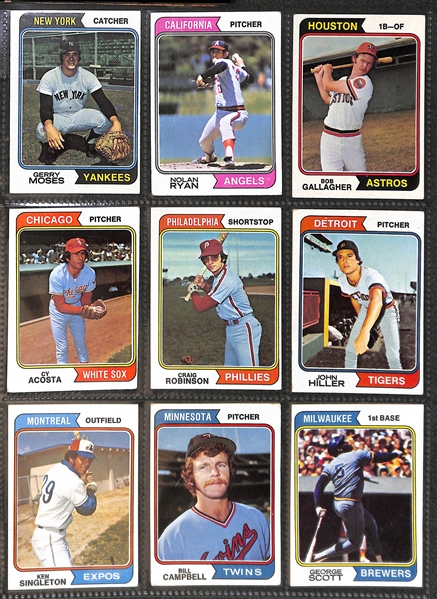 1974 Topps Baseball Complete Set of 660 Cards w. Dave Winfield Rookie Card
