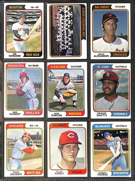 1974 Topps Baseball Complete Set of 660 Cards w. Dave Winfield Rookie Card