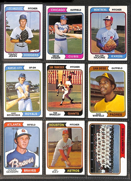 1974 Topps Baseball Complete Set of 660 Cards w. Dave Winfield Rookie Card