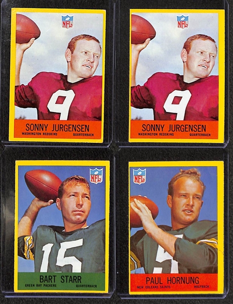 Lot of (300) 1967 Philadelphia Football Cards w. Gale Sayers (2nd Year)