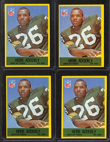 Lot of (300) 1967 Philadelphia Football Cards w. Gale Sayers (2nd Year)