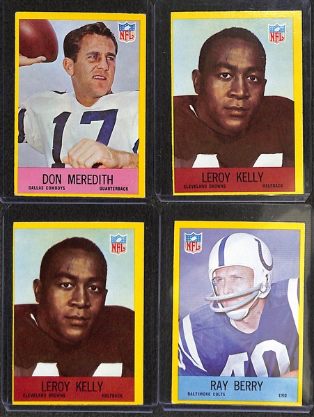 Lot of (300) 1967 Philadelphia Football Cards w. Gale Sayers (2nd Year)