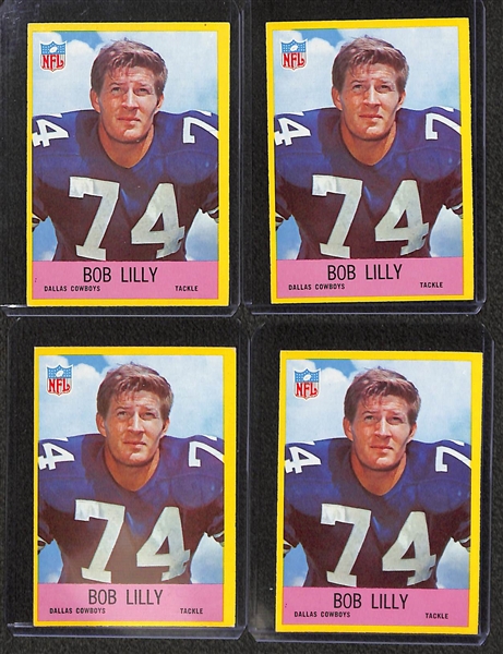 Lot of (300) 1967 Philadelphia Football Cards w. Gale Sayers (2nd Year)