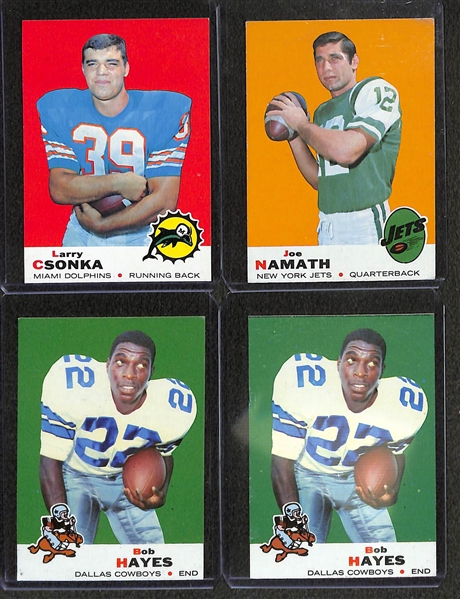 Lot of (175) 1969 Topps Football Cards w. Larry Csonka Rookie Card