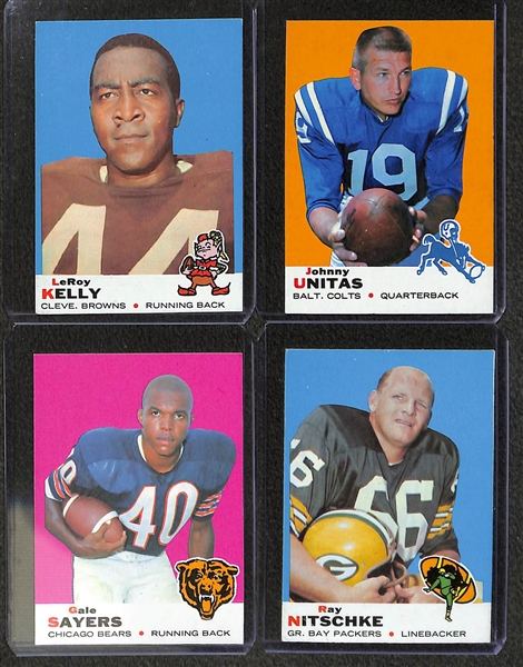 Lot of (175) 1969 Topps Football Cards w. Larry Csonka Rookie Card