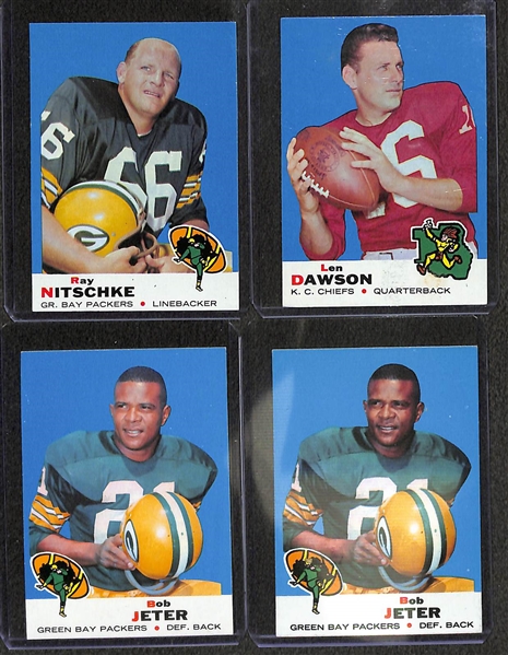 Lot of (175) 1969 Topps Football Cards w. Larry Csonka Rookie Card