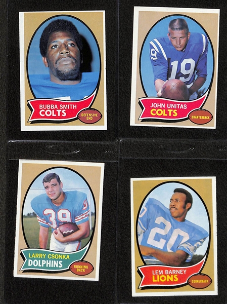  Lot of (270+) 1970 Topps Football Cards w. (3) Gale Sayers and OJ Simpson Rookie Card
