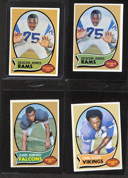  Lot of (270+) 1970 Topps Football Cards w. (3) Gale Sayers and OJ Simpson Rookie Card
