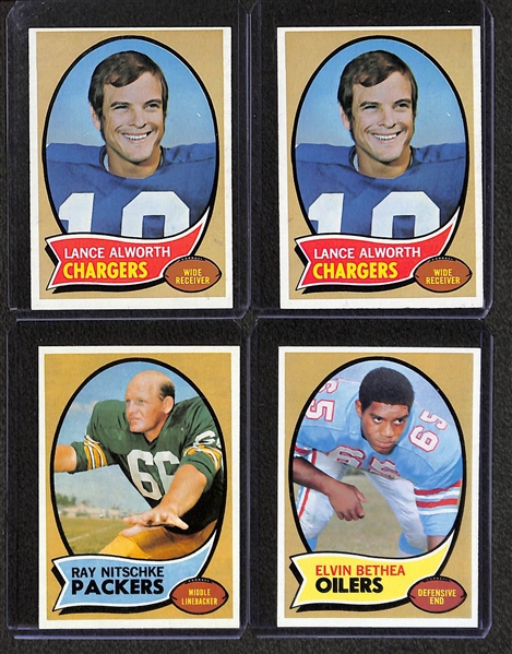  Lot of (270+) 1970 Topps Football Cards w. (3) Gale Sayers and OJ Simpson Rookie Card