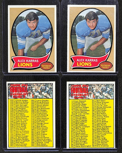  Lot of (270+) 1970 Topps Football Cards w. (3) Gale Sayers and OJ Simpson Rookie Card
