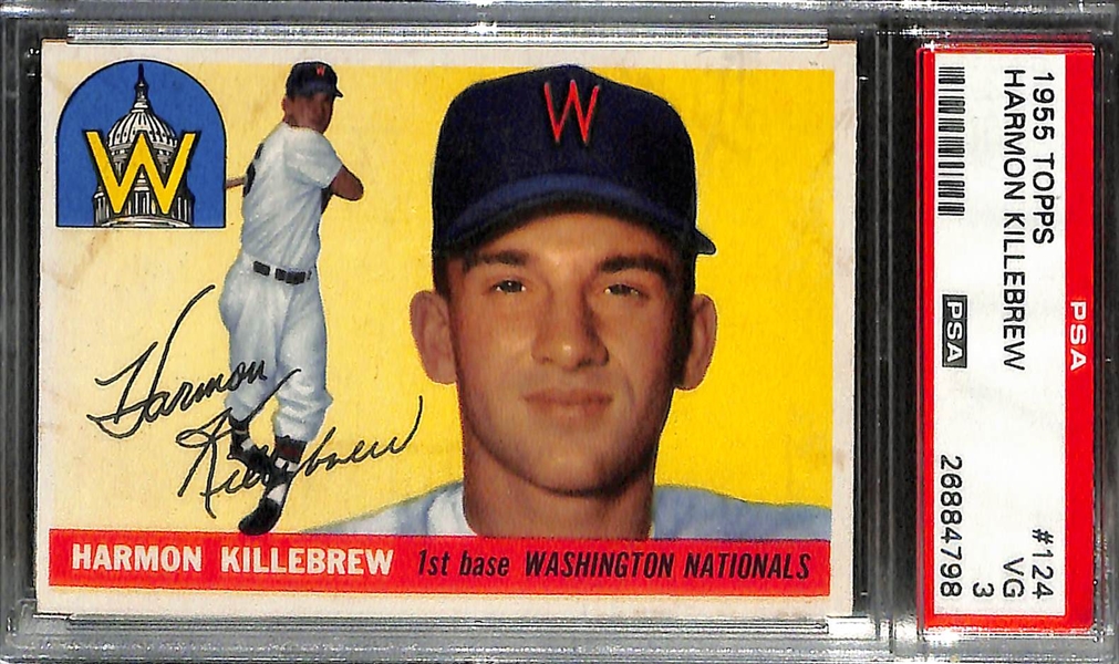 Lot of (3) 1955 Topps Harmon Killebrew Rookie Cards All Graded PSA 3