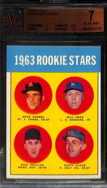 Lot of (4) 1950s & 60s Graded Baseball Rookie Cards w. Frank Robinson and Gaylord Perry