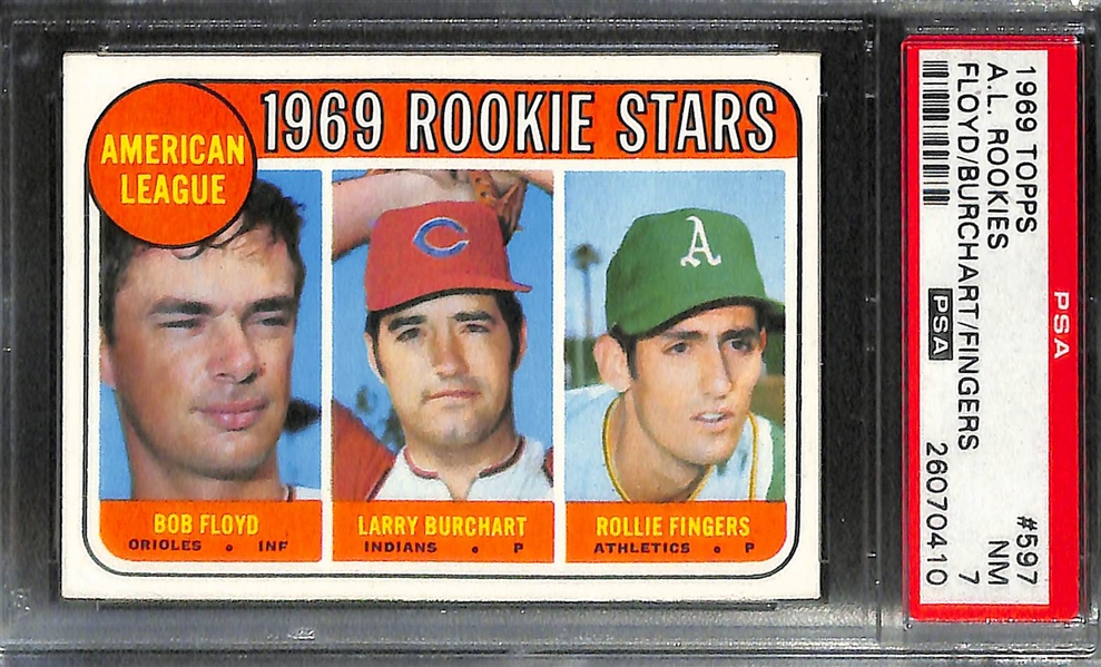 Lot of (4) 1960s Graded Baseball Rookie Cards w/ Bench, Hunter, Fingers