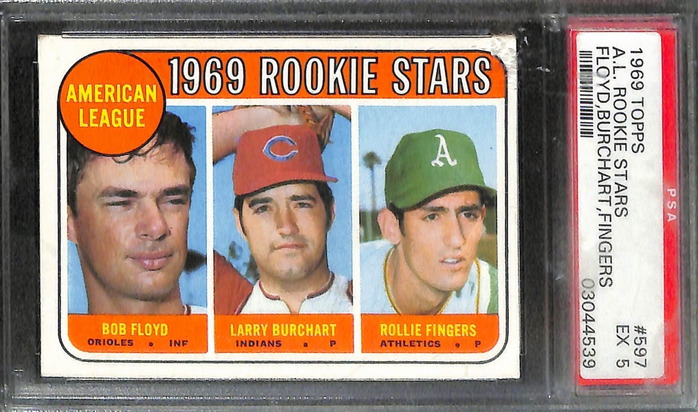 Lot of (4) 1960s Graded Baseball Rookie Cards w/ Bench, Hunter, Fingers