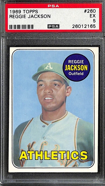 1969 Topps Baseball Graded Lot with (2) Reggie Jackson Rookie Cards and Nolan Ryan