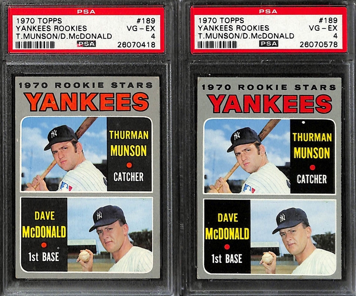 Lot of (5) 1970s PSA Graded Rookie Stars w/ Schmidt, Munson, Gossage 