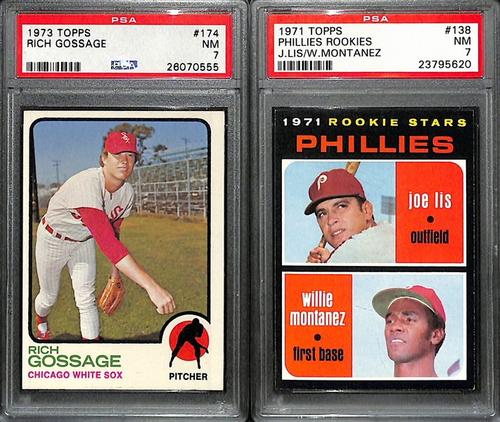 Lot of (5) 1970s PSA Graded Rookie Stars w/ Schmidt, Munson, Gossage 