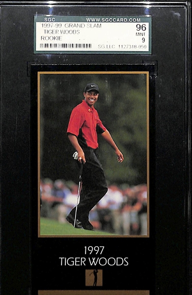 Lot of (3) Graded 1997-99 Grand Slam Ventures Tiger Woods Rookie Cards