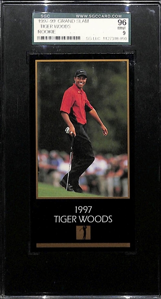 Lot of (3) Graded 1997-99 Grand Slam Ventures Tiger Woods Rookie Cards
