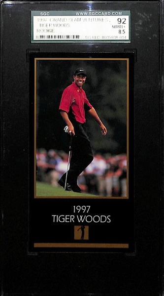 Lot of (3) Graded 1997-99 Grand Slam Ventures Tiger Woods Rookie Cards