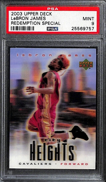 Lot of (3) 2003 & 2004 Lebron James PSA Graded Cards