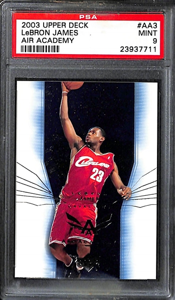 Lot of (3) 2003 & 2004 Lebron James PSA Graded Cards