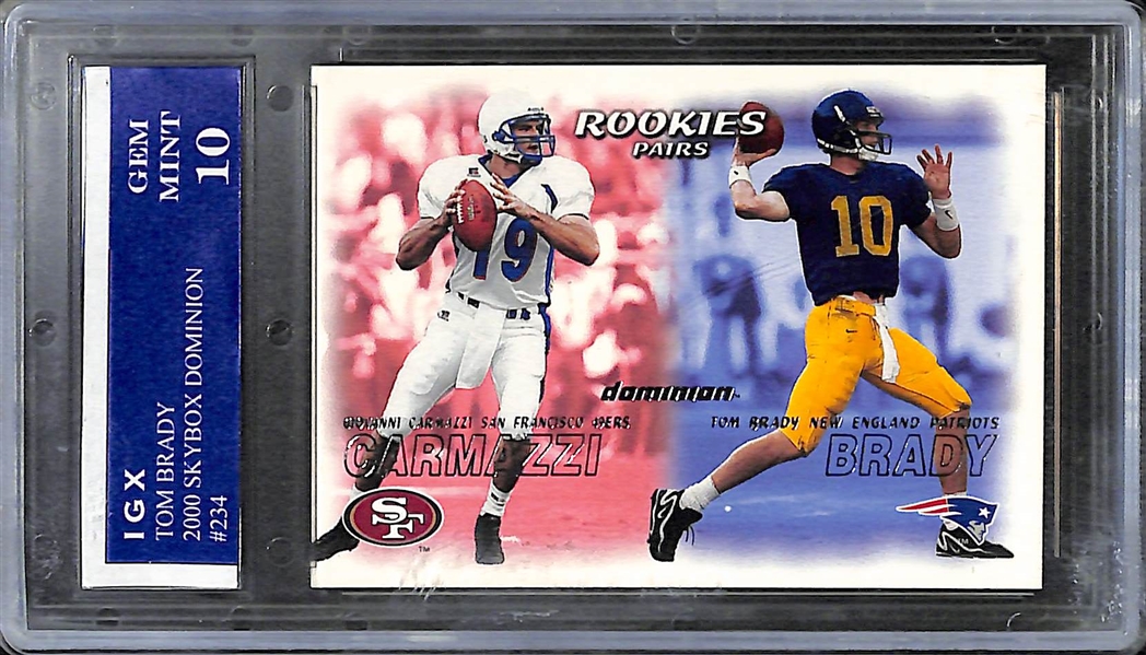 Lot of (3) Graded 10 Tom Brady Rookie Cards
