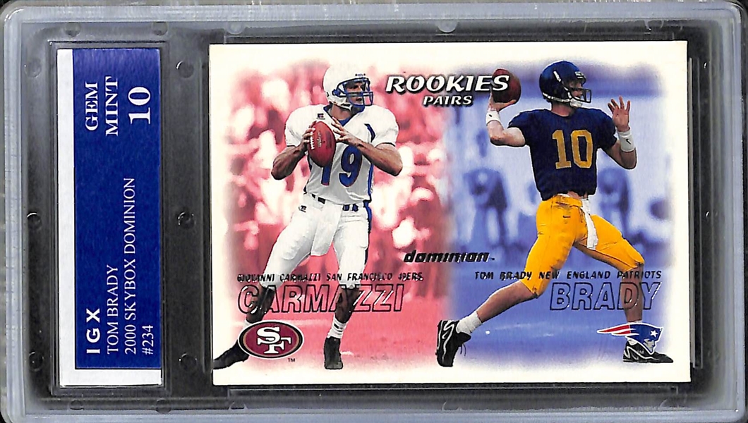 Lot of (3) Graded 10 Tom Brady Rookie Cards