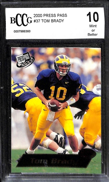 Lot of (3) Graded 10 Tom Brady Rookie Cards