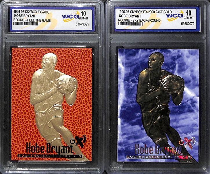 Lot of (7) Graded Kobe Bryant Rookie Cards w/ (6) 23KT Gold Rookies