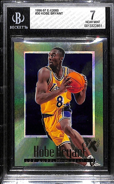 1996-97 E-X2000 Kobe Bryant Rookie Card #30 Graded BGS 7