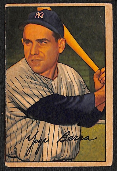 Lot of (13) 1952 Bowman Baseball Cards w. Yogi Berra